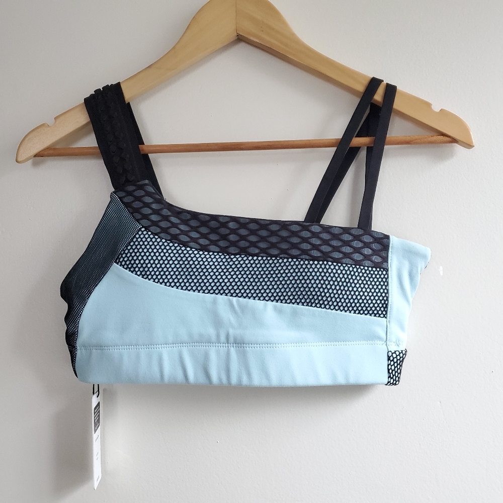 New Lukka Lux Chamber Sports Asymmetrical Niche Mid Impact Sports Bra NWT Small - Picture 11 of 15